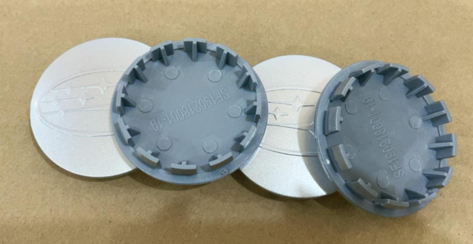 CMAOS 4Pcs Silver 58Mm Wheel Hub Center Caps for 06-15#28821SA030 Hubcap Covers (Silver)