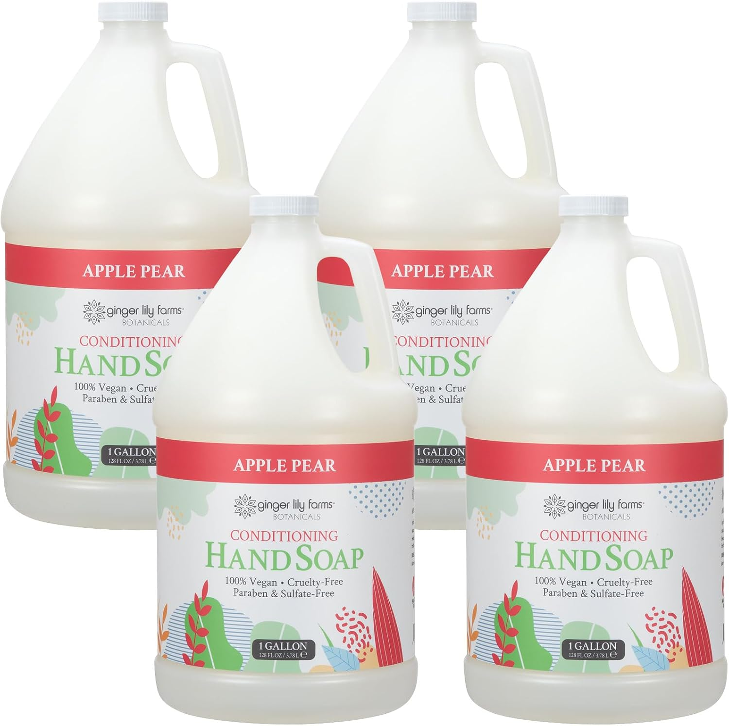 Ginger Lily Farms Botanicals All-Purpose Apple Pear Hand Soap, 1 Gallon (Case of 4) image number 6