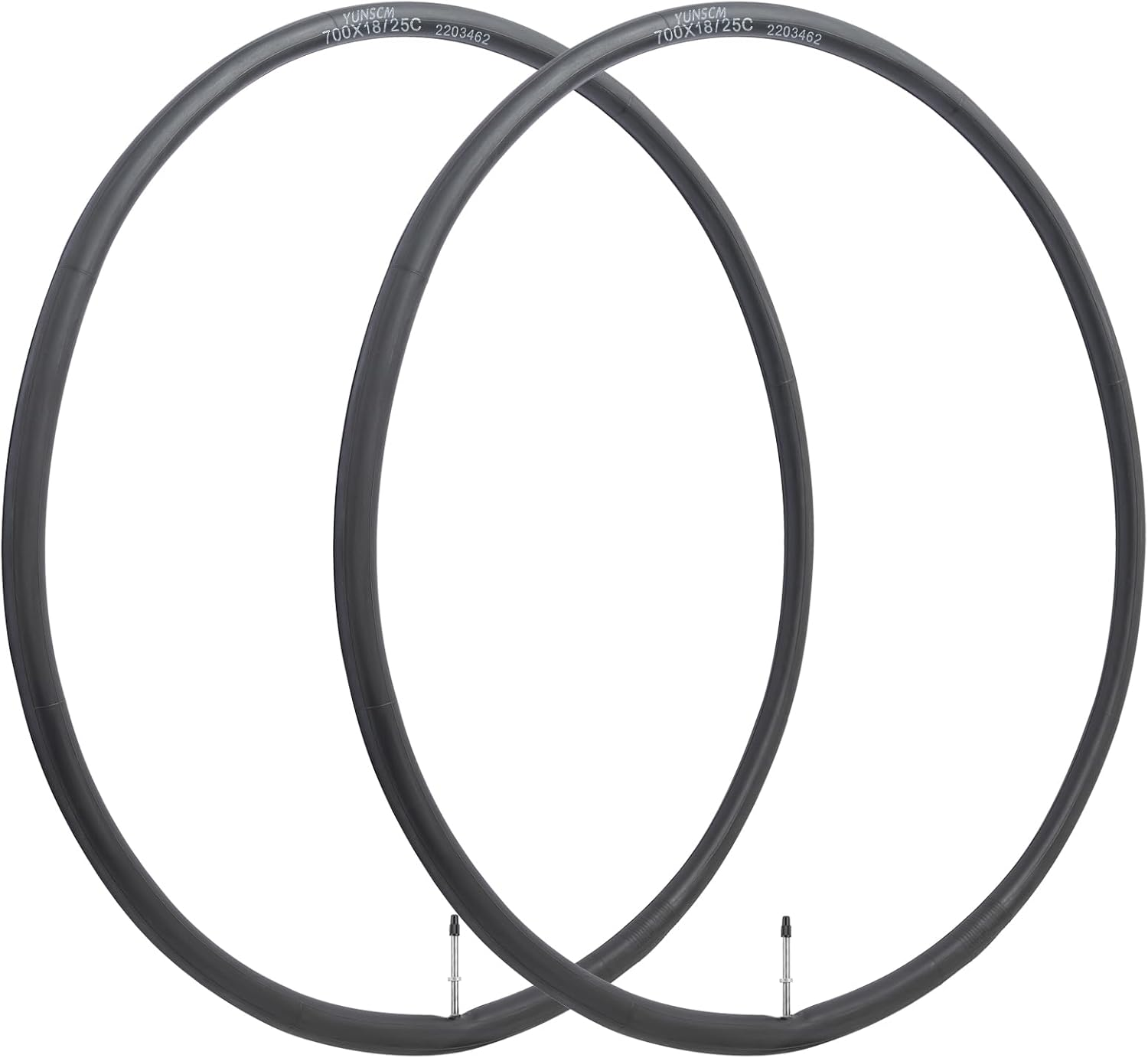 Yunscm 2 Pcs 700X25C Bike Tubes Heavy Duty,700X18C/23C/25C Bike Inner Tubes Presta Valve 60Mm,700X23C Tubes,700X25C Tubes,Road Bike Tubes 700X25C,700X25C Bicycle Tubes image number 2