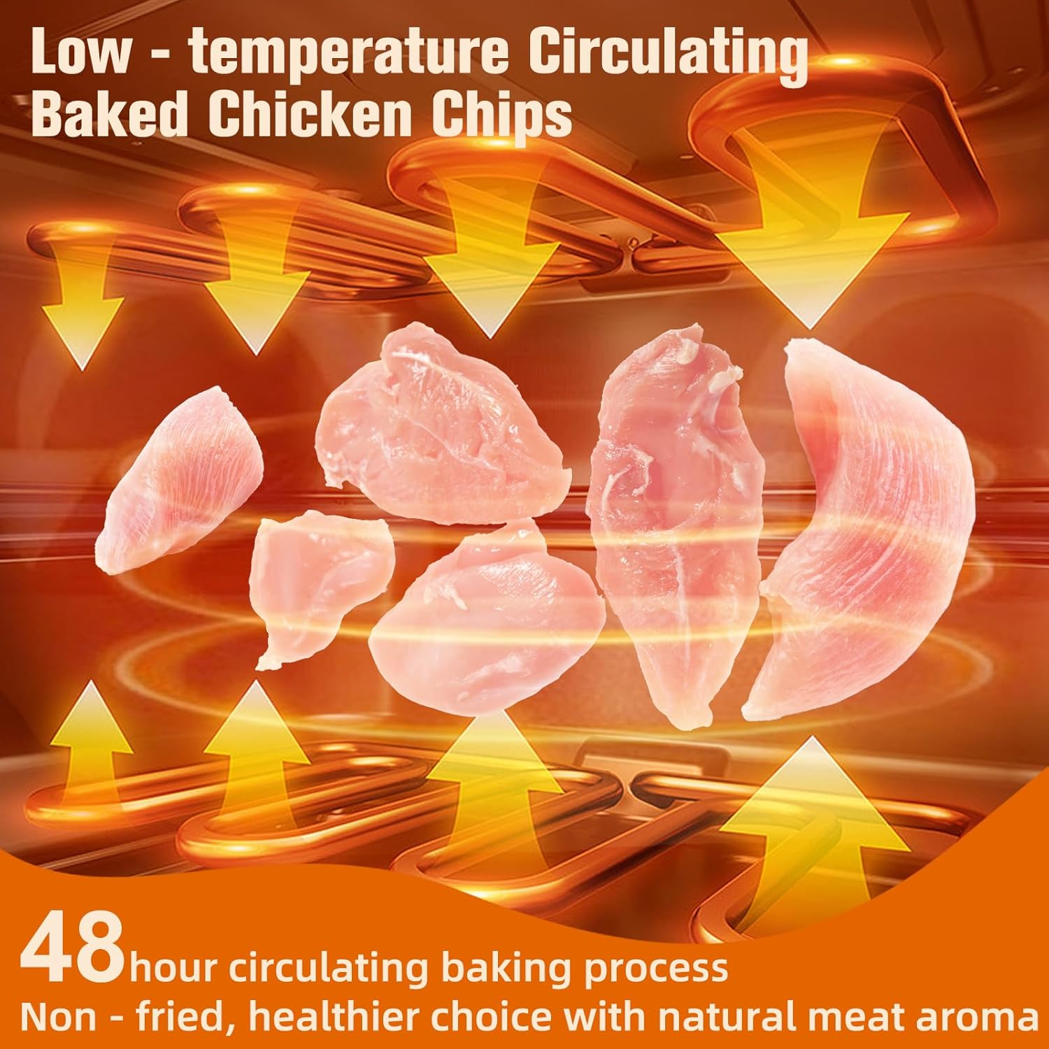 Pure - Chicken Low - Temp Circulated Baked Dog Treats: High - Protein, Delectably Nutritious Chips-70G image number 2