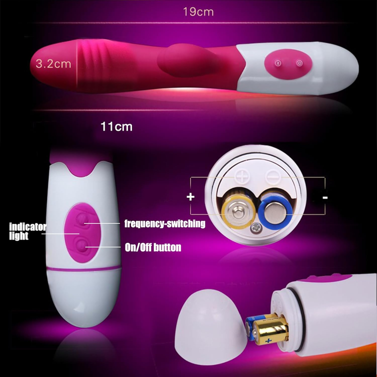 30 Models Women'S Waterproof Rechargeable Washable Pleasure Toy for Couples (Purple), Multi Speed G Spot Dildo Vibrator, Rabbit Vaginal Anal Clit Female Wand, Rabbit Clitoris G-Spot Female Anal Sex Toy image number 2