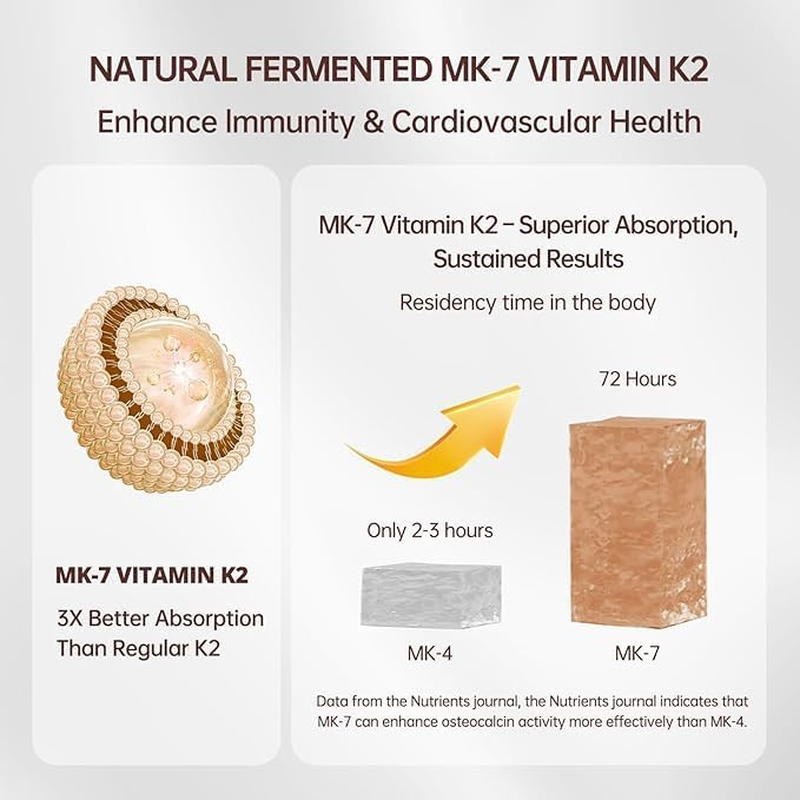 Vitamin D3 K2 with Coconut Oil (300 Softgels) | 10,000 IU D3 + 200 Mcg K2 (MK-7) | Non-Gmo, Soy-Free, Easy to Swallow image number 6