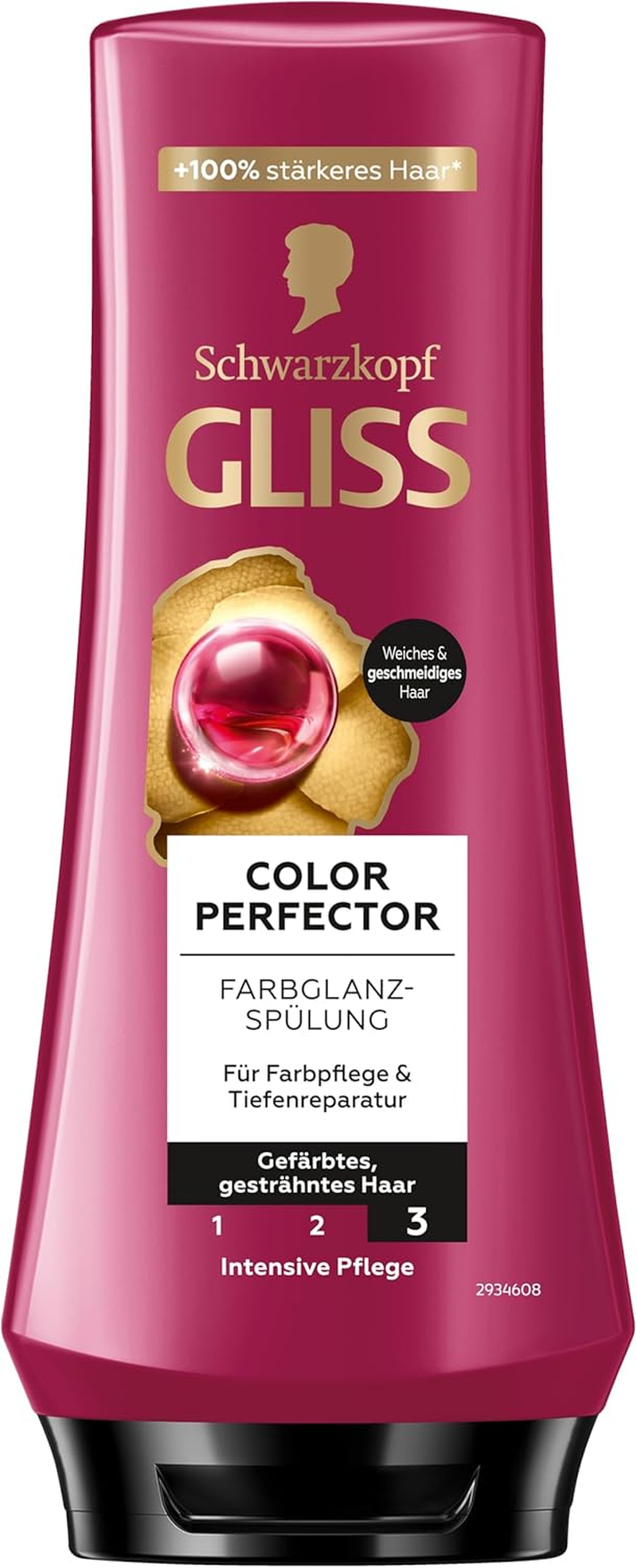 Gliss Color Perfector Conditioner (200 Ml), Conditioner with Hyaluronic Complex & Cranberry Extract for Highlighted & Dyed Hair Provides Colour Protection and Radiant Colour Shine