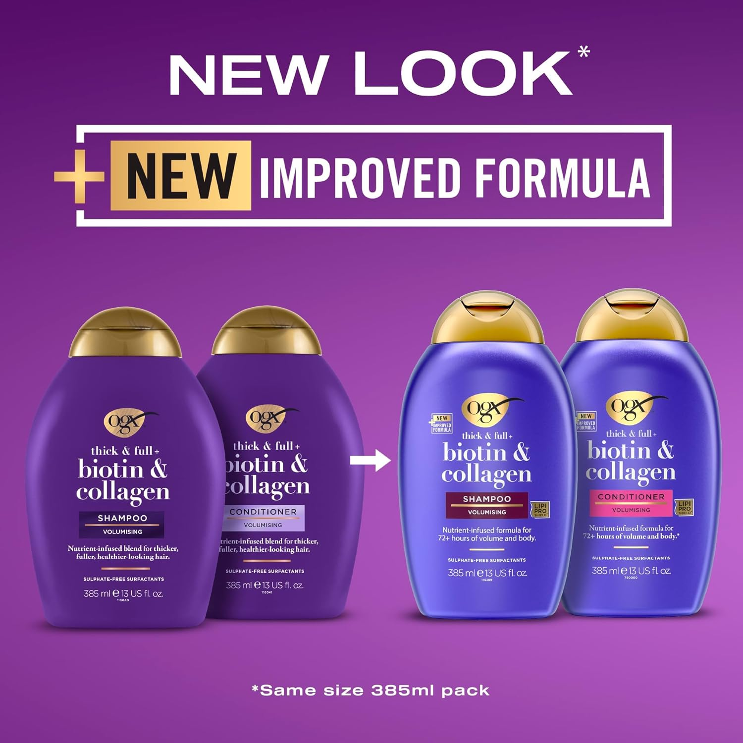 OGX Thick & Full + Biotin & Collagen Conditioner, 385 Ml image number 2