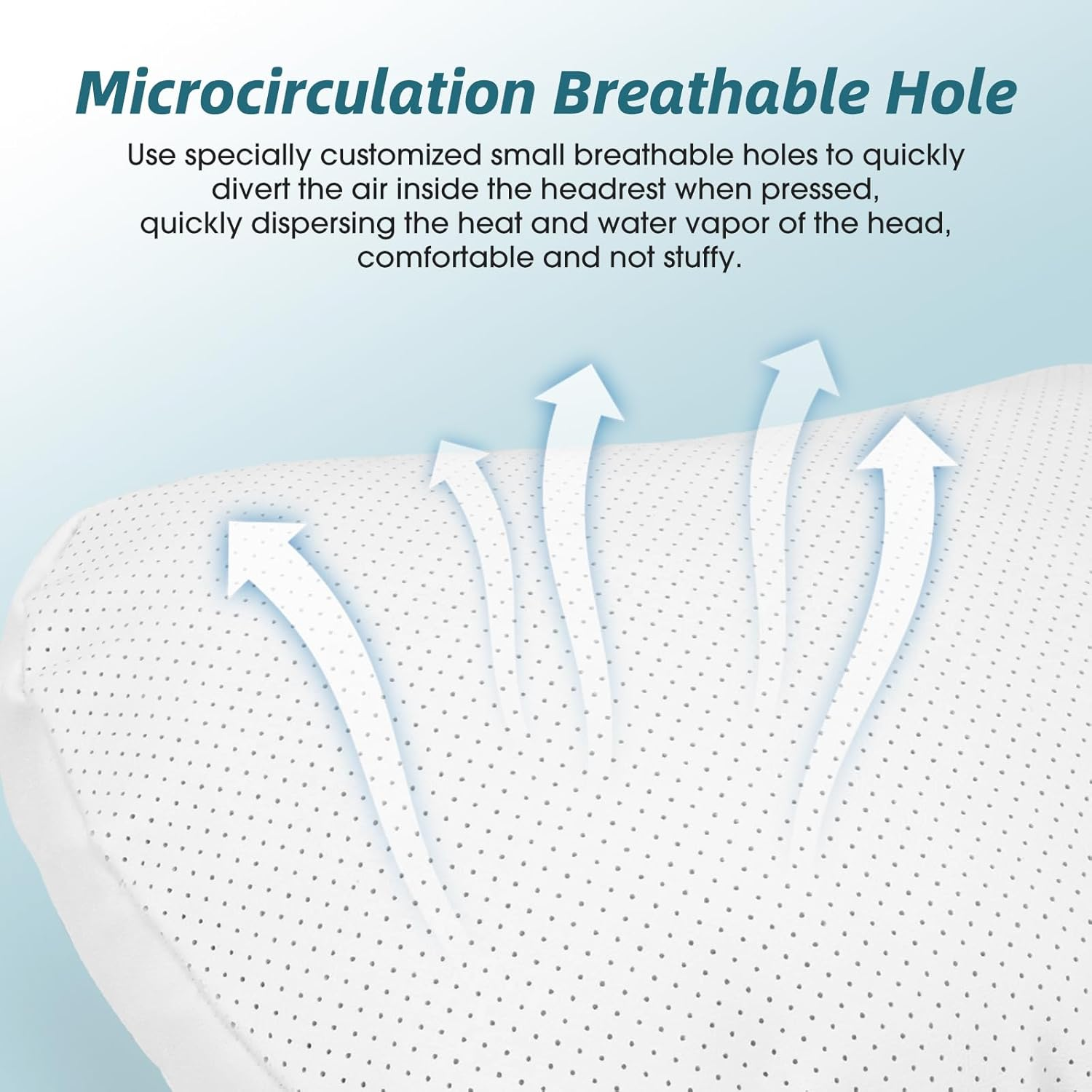 Kzeux Upgraded Car Seat Neck Pillow - Adjustable Height Headrest Cushion - for Tesla Models 3/Y/S/X High Elastic Pearl Cotton Interior and Ventilated Nappa Leather - Neck Pain Relief (1 Pack White) image number 7