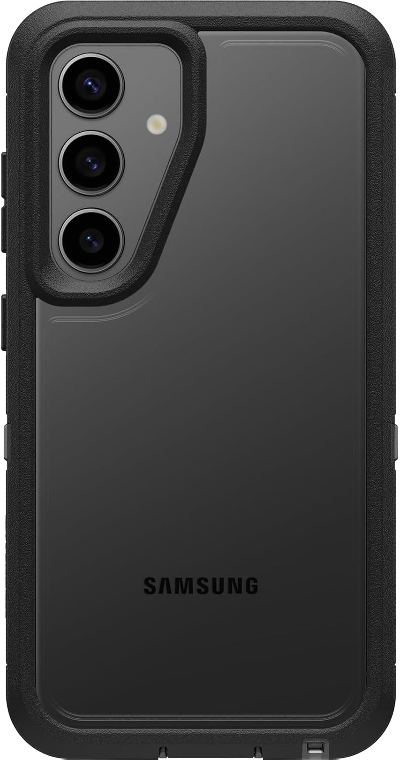 Otterbox Defender XT Clear Series Case for Samsung Galaxy S24 - Dark Side Clear/Black, Military-Grade Protection, Slim Profile,