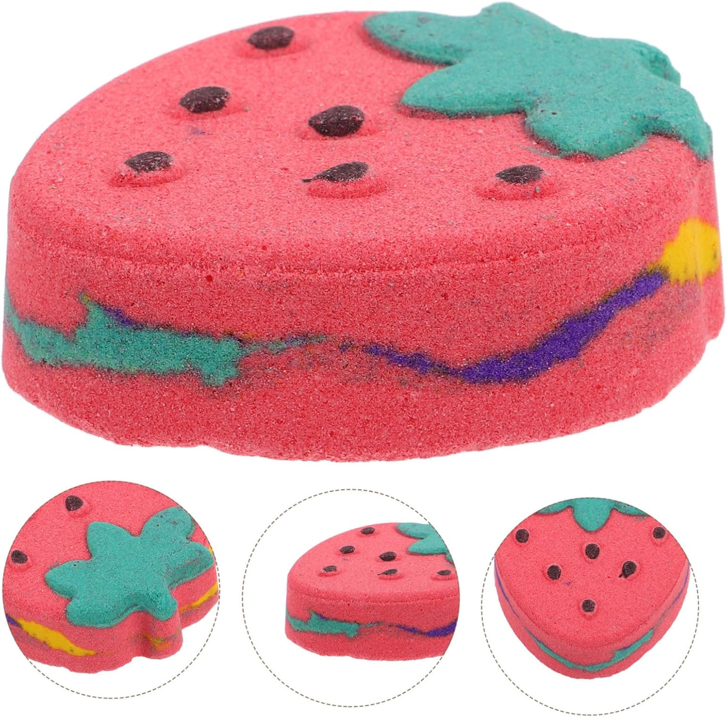 CALLARON Cute Strawberry Bath Salt Ball for Women Relaxing Bath for Stress Reduction Accessory Valentines Day Present image number 4