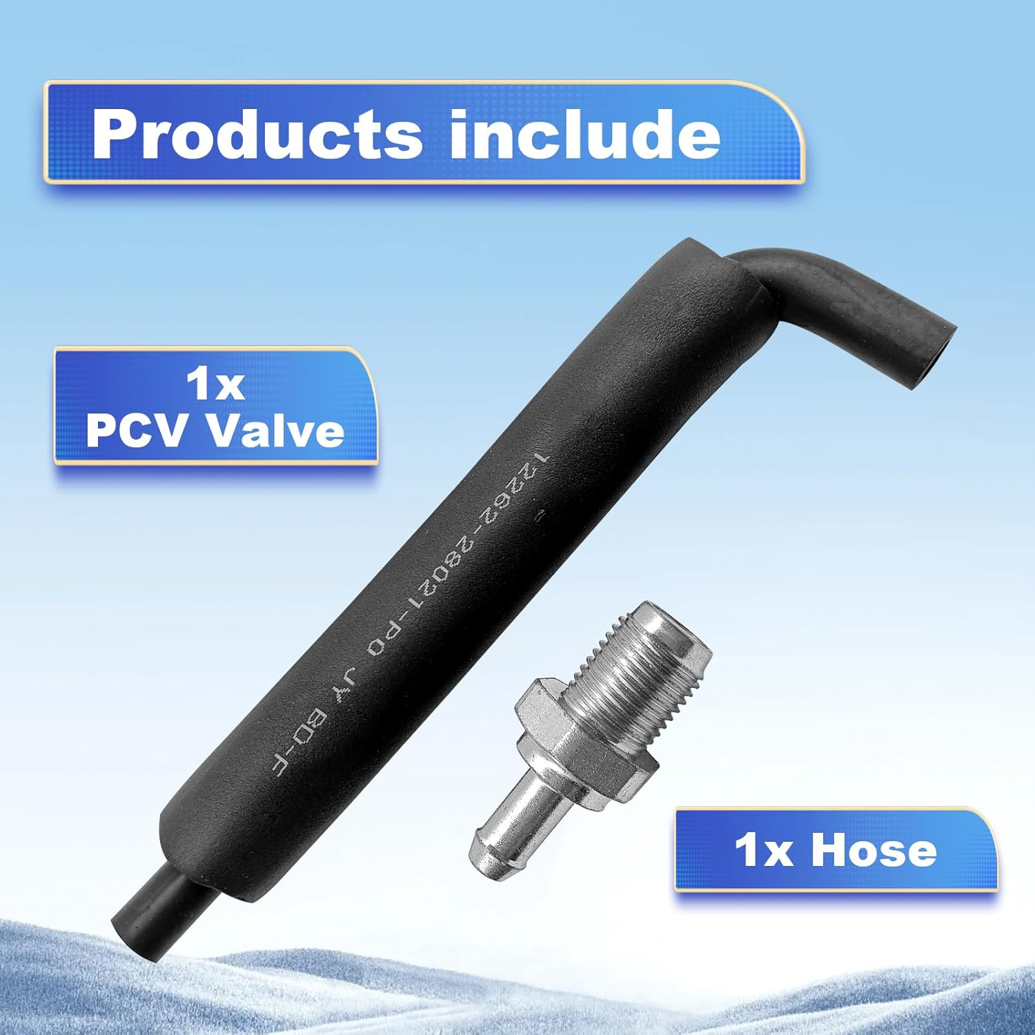 Toyota PCV Valve and Hose Kit - Compatible with Camry, Highlander, Scion Xb, Rav4, Solara, Corolla, Matrix; Lexus Hs250H PCV Hose