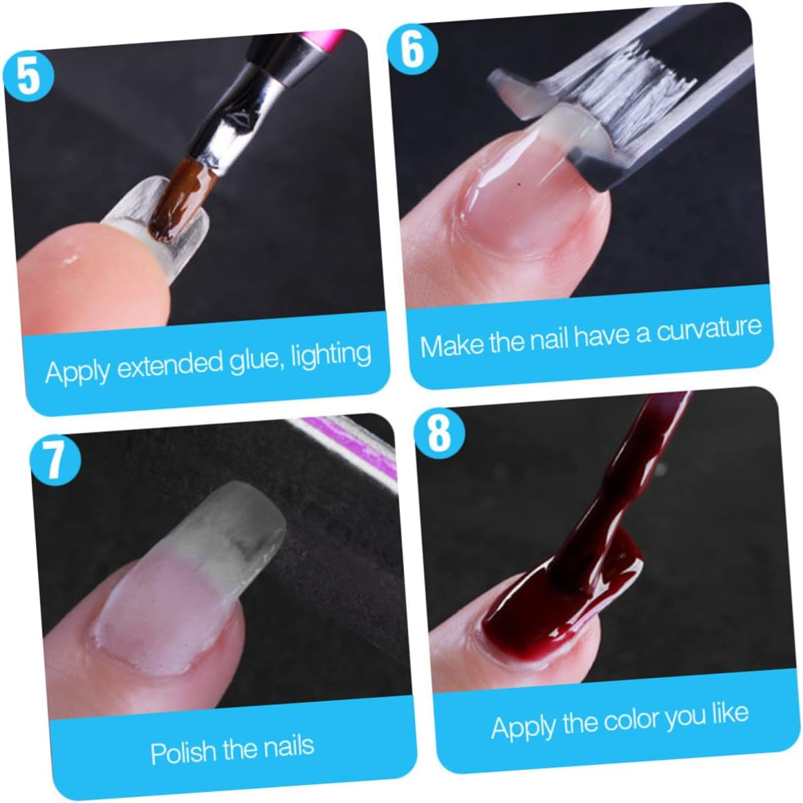 Beavorty Beetles Extensions Kits 3Pcs 1 Square Glass De Unhas Fiberglass Clear Glass Manicure Extension Fiber Manicure Fiber Nail Scissors image number 4