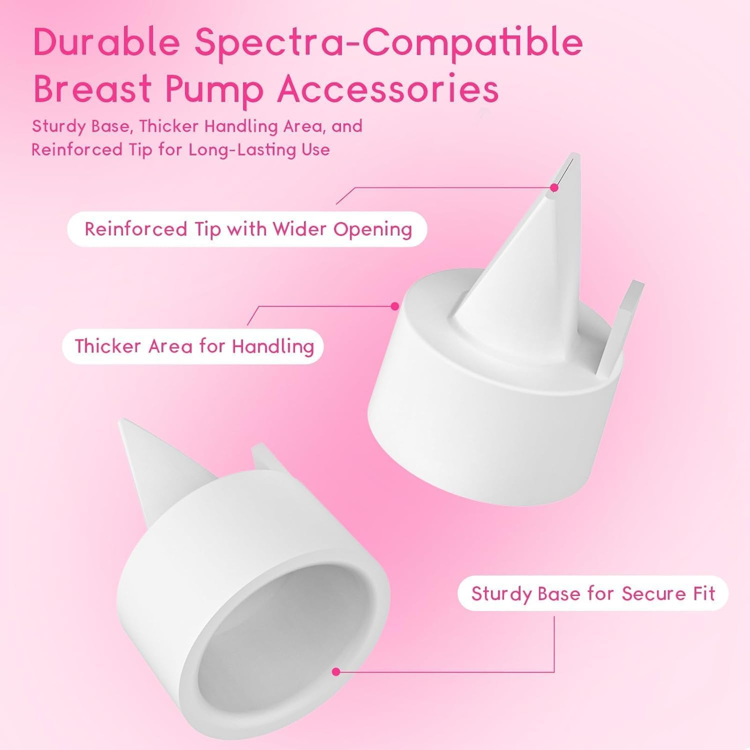 Spectra Replacement Pump Parts Compatible W/ S1/S2/9 Plus, Not Original Accessories, 13Mm Full Set Replacements Include Spectra Flange/Duckbill Valve/Tubing/Backflow Protector