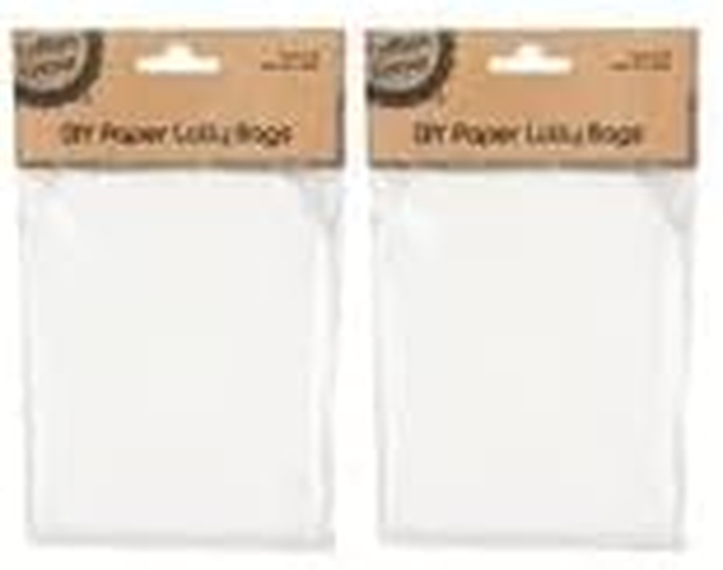 [2PK] Krafters Korner Paper Lolly Bags &ndash; Pack of 18 White Treat Bags for Parties, Durable & Reliable - Ideal for Candy & Stickers &ndash; 10 X 13Cm image number 2