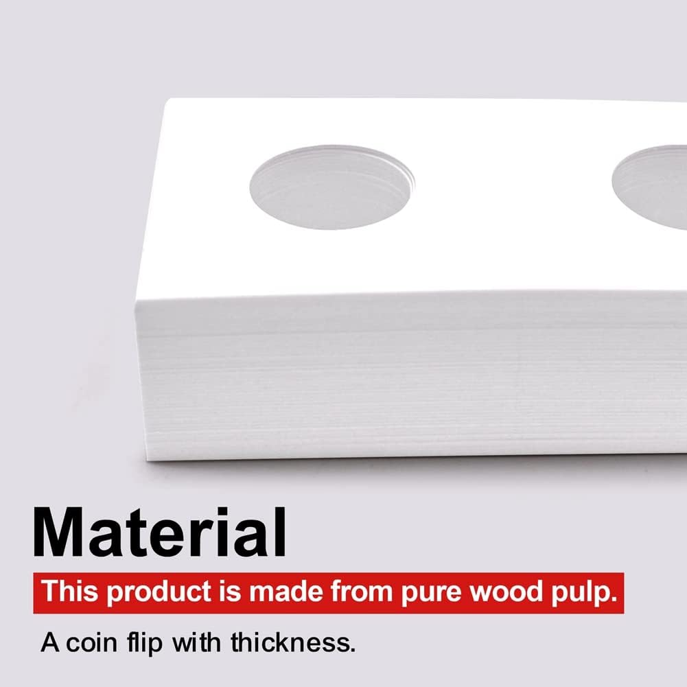 300 Piece Coin Album Coin Storage Coin Paper Holders Coin Paper Clip 6 Assorted Sizes Coin Holders for Coin Protect image number 5