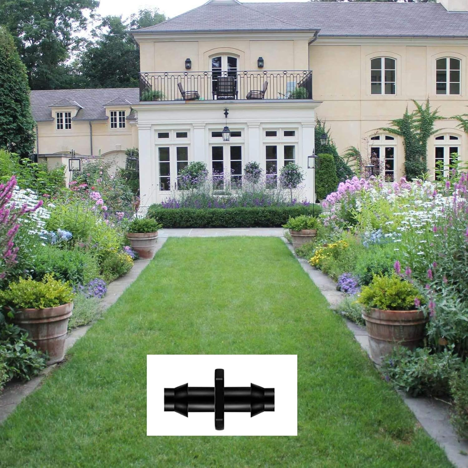 300 Pieces Irrigation Fittings Kit, Drip Irrigation Barbed Connector for 1/4-Inch for Garden Lawn Drip Systems image number 3