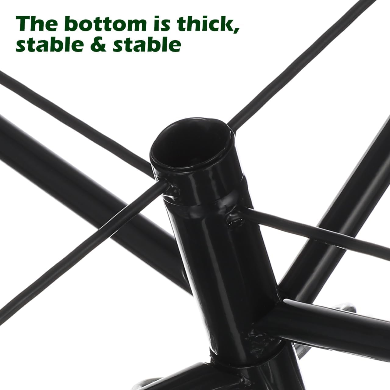 Angoily Christmas Tree Stand, Artificial Tree Folding Stand, Replacement Xmas Tree-Base Artificial Green Metal Paint Bracket Christmas Holder 1.9Cm Tube Diameter Holiday Xmas Base Support image number 3