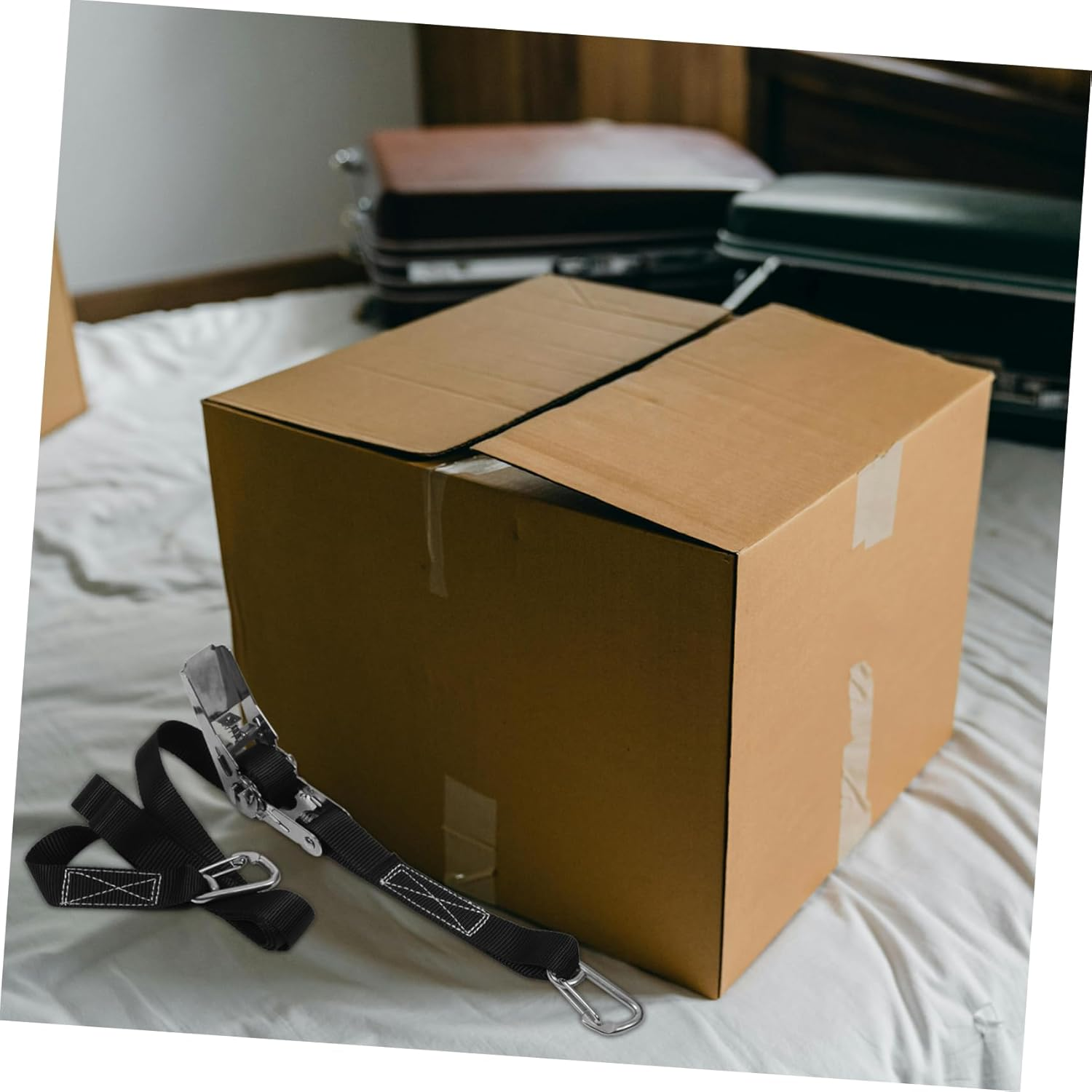 Veemoon Stainless Steel Ratchet Rope Tightener Luggage Belt Buckle Strap Adjustable Suitcase Belt Luggage Straps for Travel image number 5