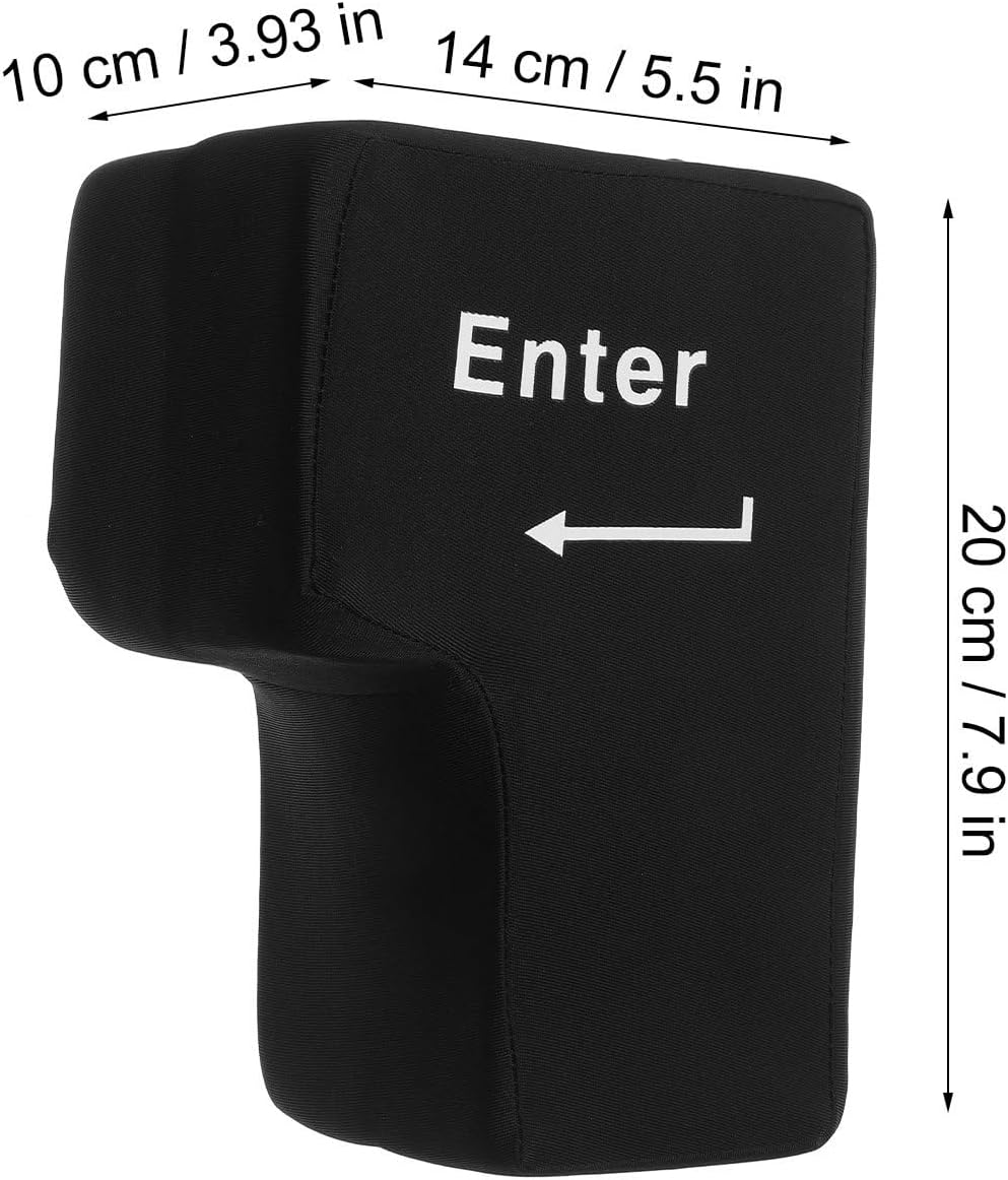 Big Enter Key USB Throw Pillow with Soft Sponge Core for Office Stress Relief and Desktop Use Suitable for Computers and Laptops Comfortable Nap Cushion for Work Breaks image number 1