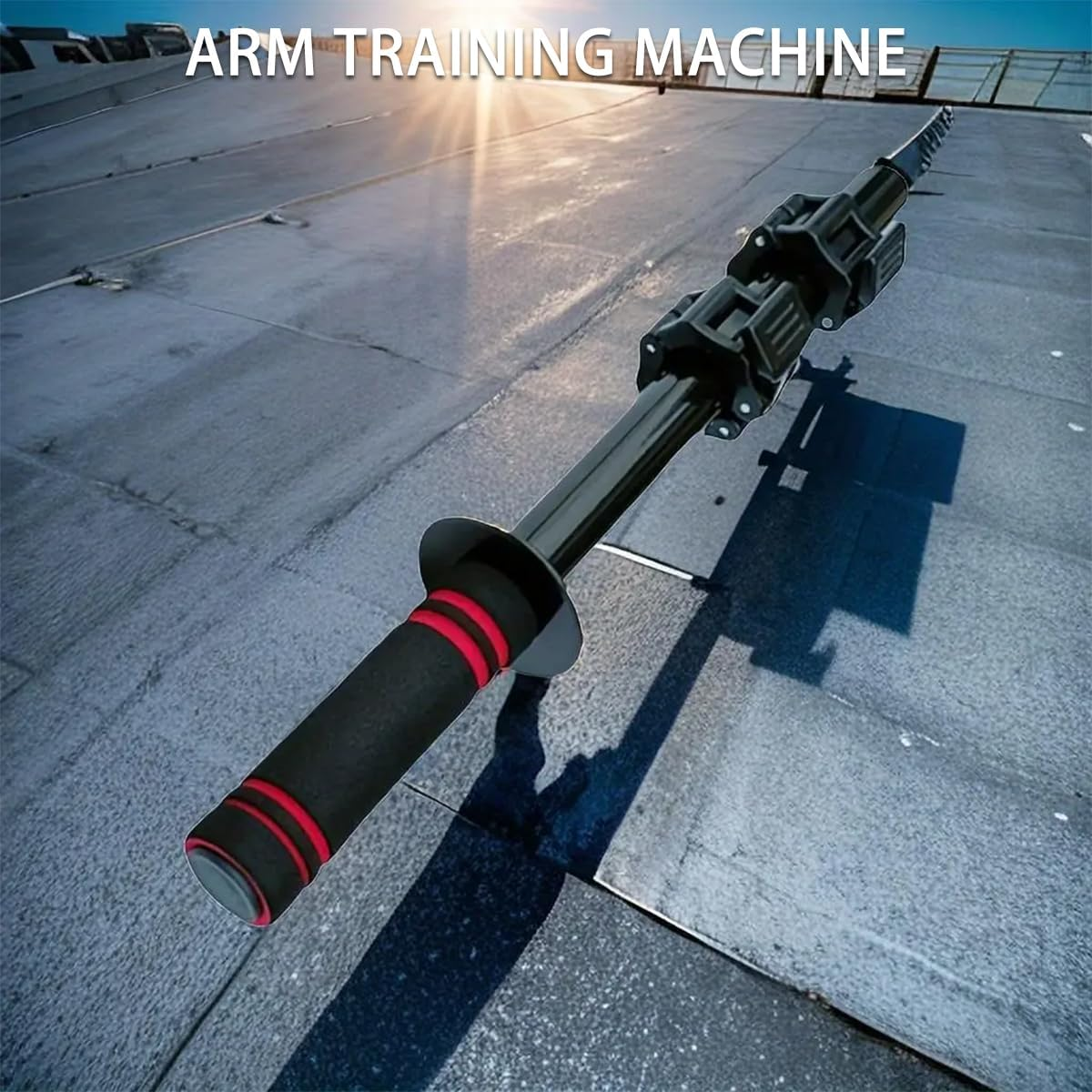 AIMALL Forearm Strength Trainer Grip Stick for Muscle Workout, Anti-Slip Handle Arm Exerciser, Wrist Fitness Training Rod, 15.75In Length, 1.02In Shaft image number 3