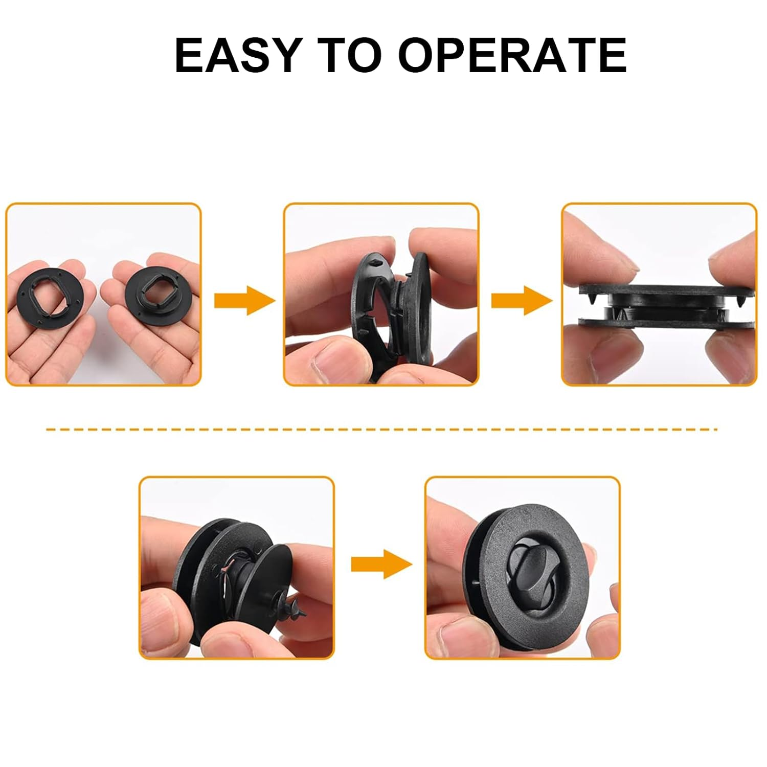 MAEZOE 4Pcs Car Mat Clips | Anti-Slip Floor Mat Retainers for Cars, Suvs and Family Vehicles | Easy to Install, Strong Hold, Reusable Buckles image number 2