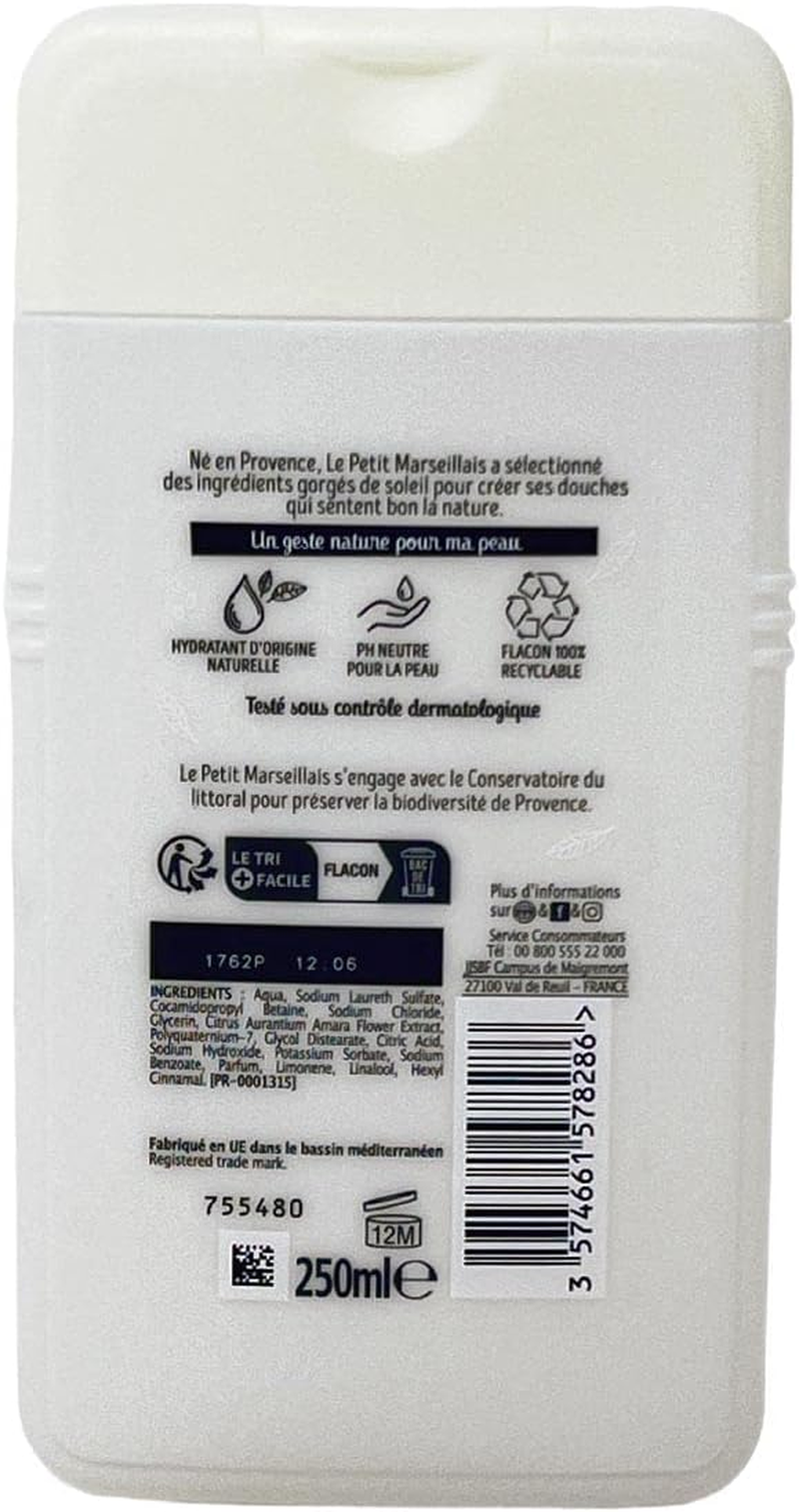 Le Petit Marseillais 1 Bottle of Body Wash Your Choice, French Shower Cream 6 Varieties 250Ml (8.4Oz) (Fleur D'Oranger (Orange Blossom)) image number 2