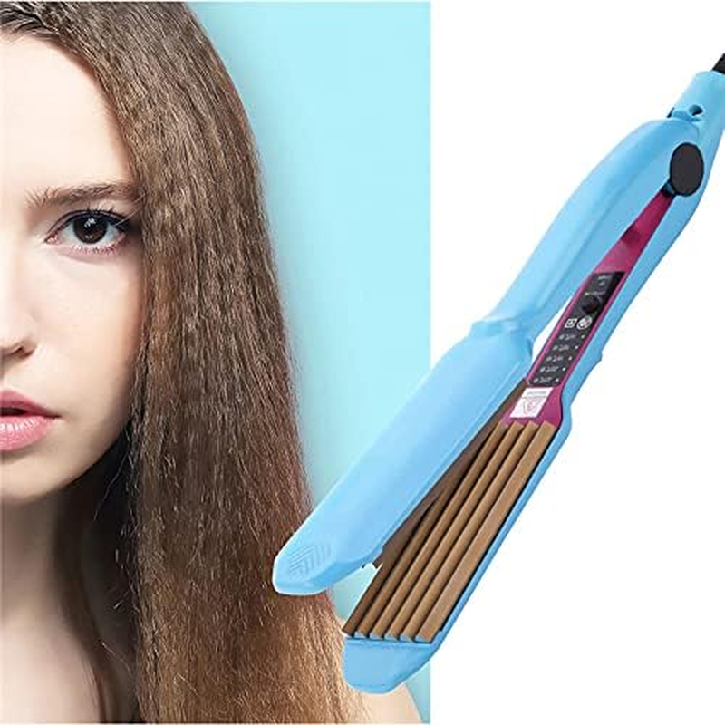 Fast Heating Ceramic Hair Corn Plate Curler Crimper Corrugation Curling Iron Wand Hair Heated Roller 2 in 1 Professional image number 5