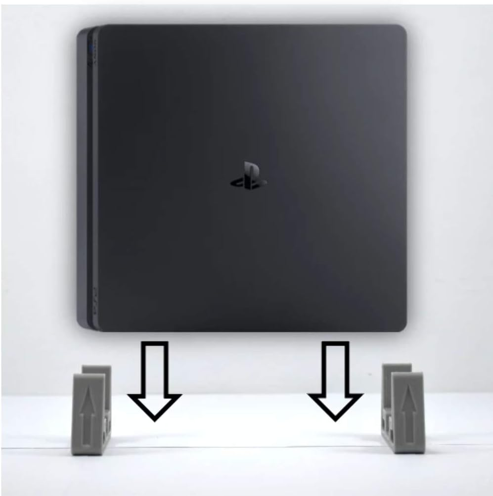 PS4 Slim Console Vertical Stand Adjustable, Diffrent Colours Available White