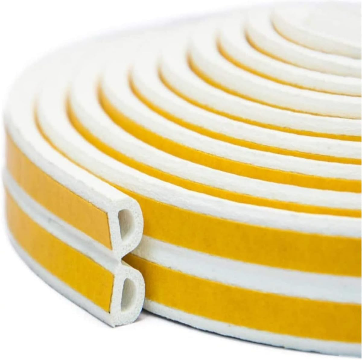 Anti-Collision Rubber D Type Foam Sealing Tape,Weather Stripping Tape, Self Adhesive Noise Insulation Strip for Door Window Frame Gap, Indoor Weather Seal 10M-Door Self-Adhesive image number 3