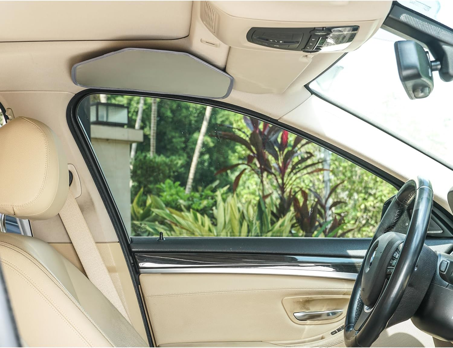 TFY Car Interior Roof Handle Sunshade - Side Window Sun Protection for Driver or Passenger, Reduces Glare and Heat, Easy Installation and Storage (Gray) image number 2