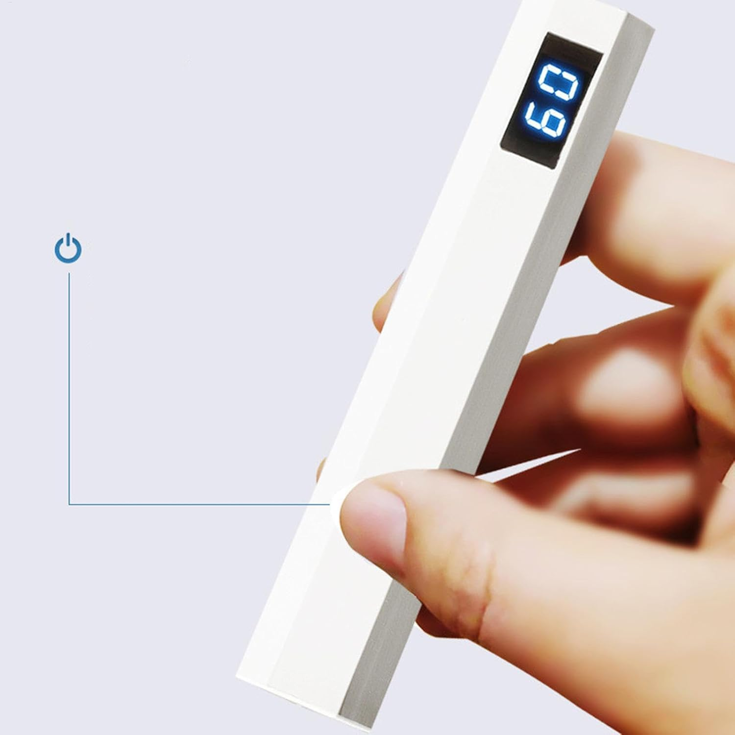 Handheld UV Light for Gel Nails,Led Display Small Light Pen for Nails | Glue Dryer Lamp with 2 Timer Settings, Cordless Handheld Nail Tool for Adults Women - Green image number 5