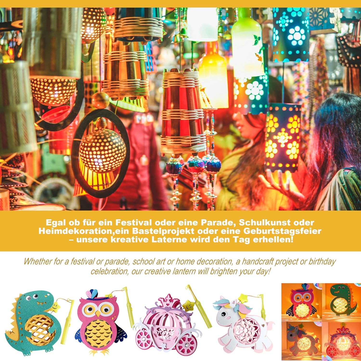 Inqzen Handmade St. Martin Lantern from Craft Set - Creative DIY Cartoon Lantern for Crafts for Martin'S Parades, Nursery, School and Autumn Festivals (Boat)