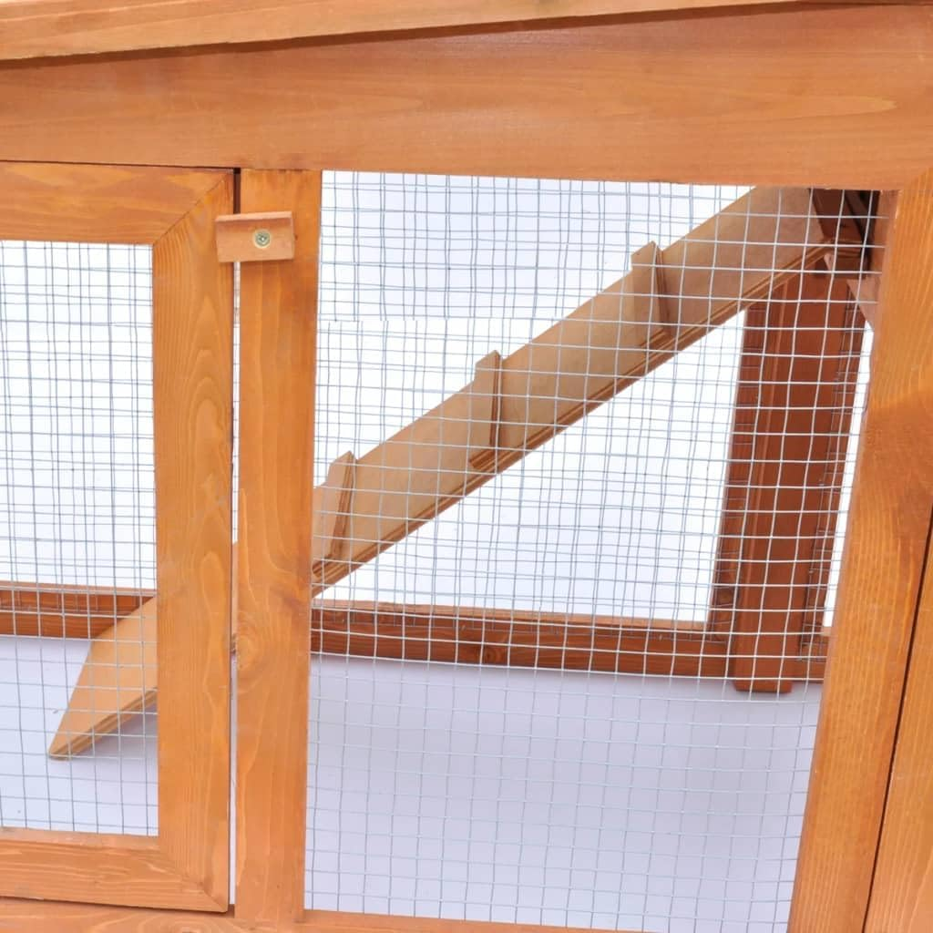 Large Rabbit Hutch Small Animal House Pet Cage Wood Outdoor Indoor Enclosure image number 4