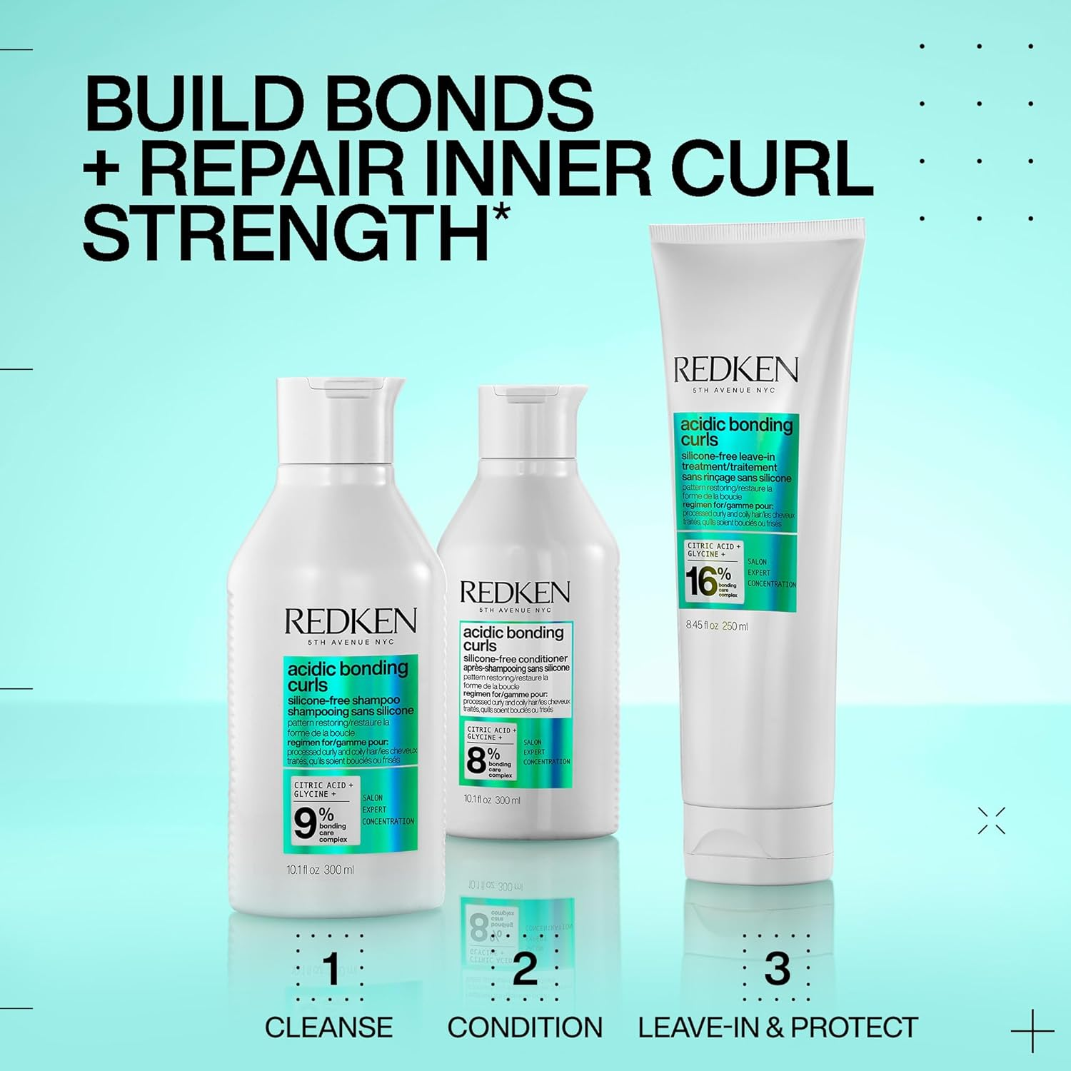 Redken Acidic Bonding Curls Conditioner |For Curly Hair | Curl Control + Definition | Moisturising Conditioner | Repairs Damaged Curls | 300Ml image number 2