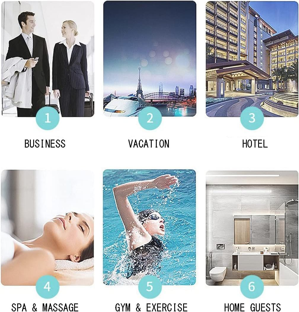 4PCS Disposable Bath Towels Sets,Big Shower Towels and 4Pcs Disposable Towel, Portable Pure Cotton Body Towel for Travel, Hotel,Camping, Hiking, Beauty Salon image number 4