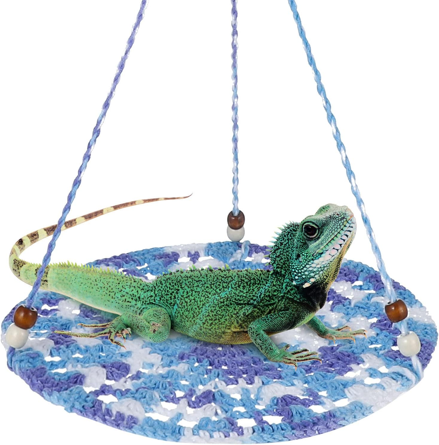 Jspupifip Reptile Hammock,Bearded Dragon Accessories for Habitat Leopard Gecko Tank Accessories Small Lizard Cage Bed Hanging Hammock Pet Platform Carrier for Chameleon Birds Rats Gecko Iguana
