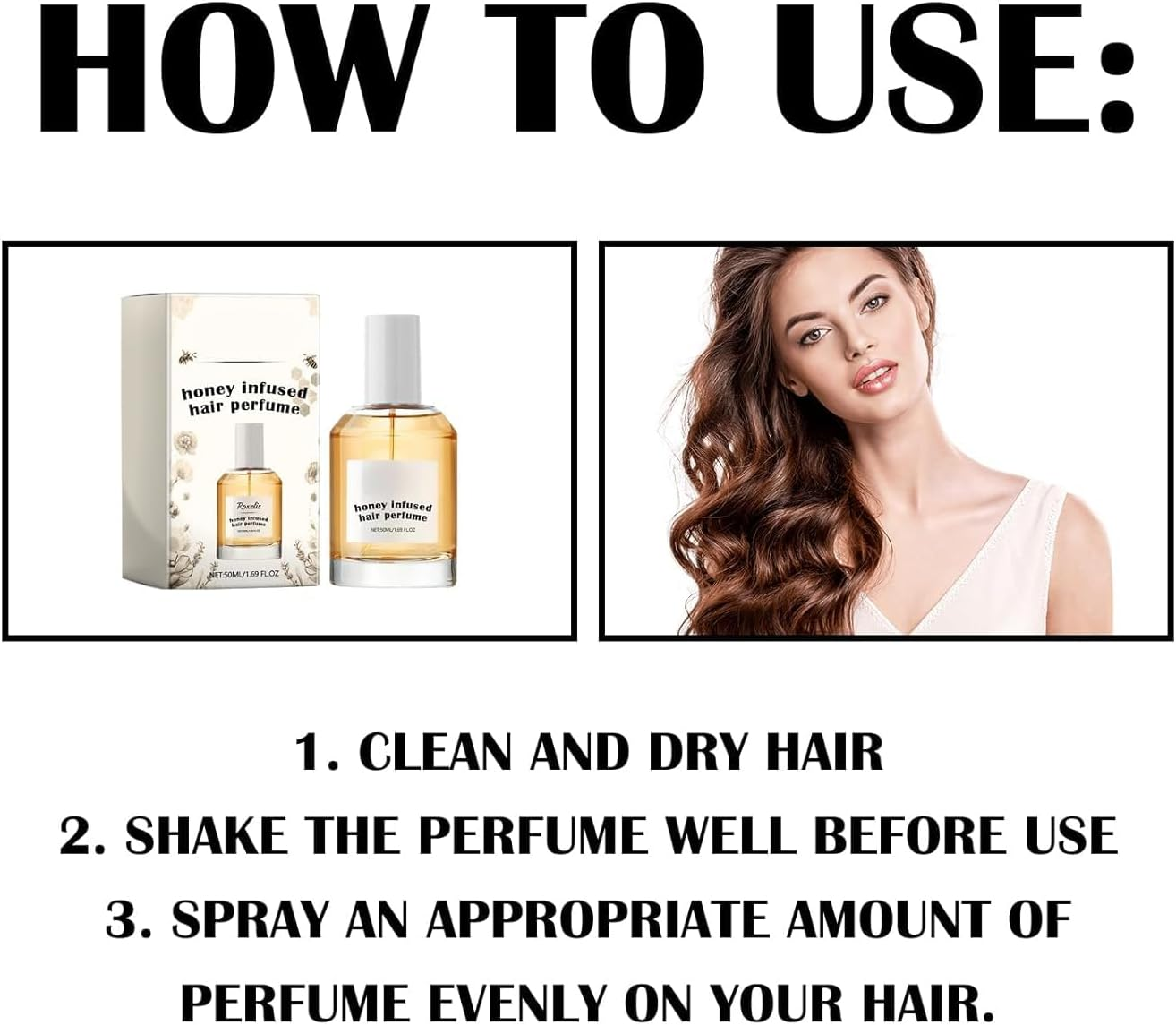 Honey Infused Hair Perfume,Nourishing and Hydrating Hair Shine Spray,Pheromone Perfume Essential Oil for Hair,Anti Frizz, Long-Lasting Scent,1Pcs image number 5