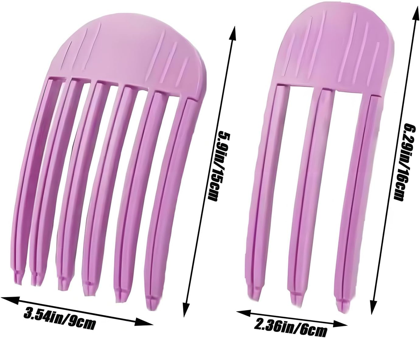 MYTOAU 4PCS Volumizing Hair Root Lifting Combs Set, Wind Shaping Styling Comb for Fluffy Bangs,Fluffy Hair Roots Clip,No Trace Hair Root Lifting Clips, Hair Volumizing Tool (Purple)