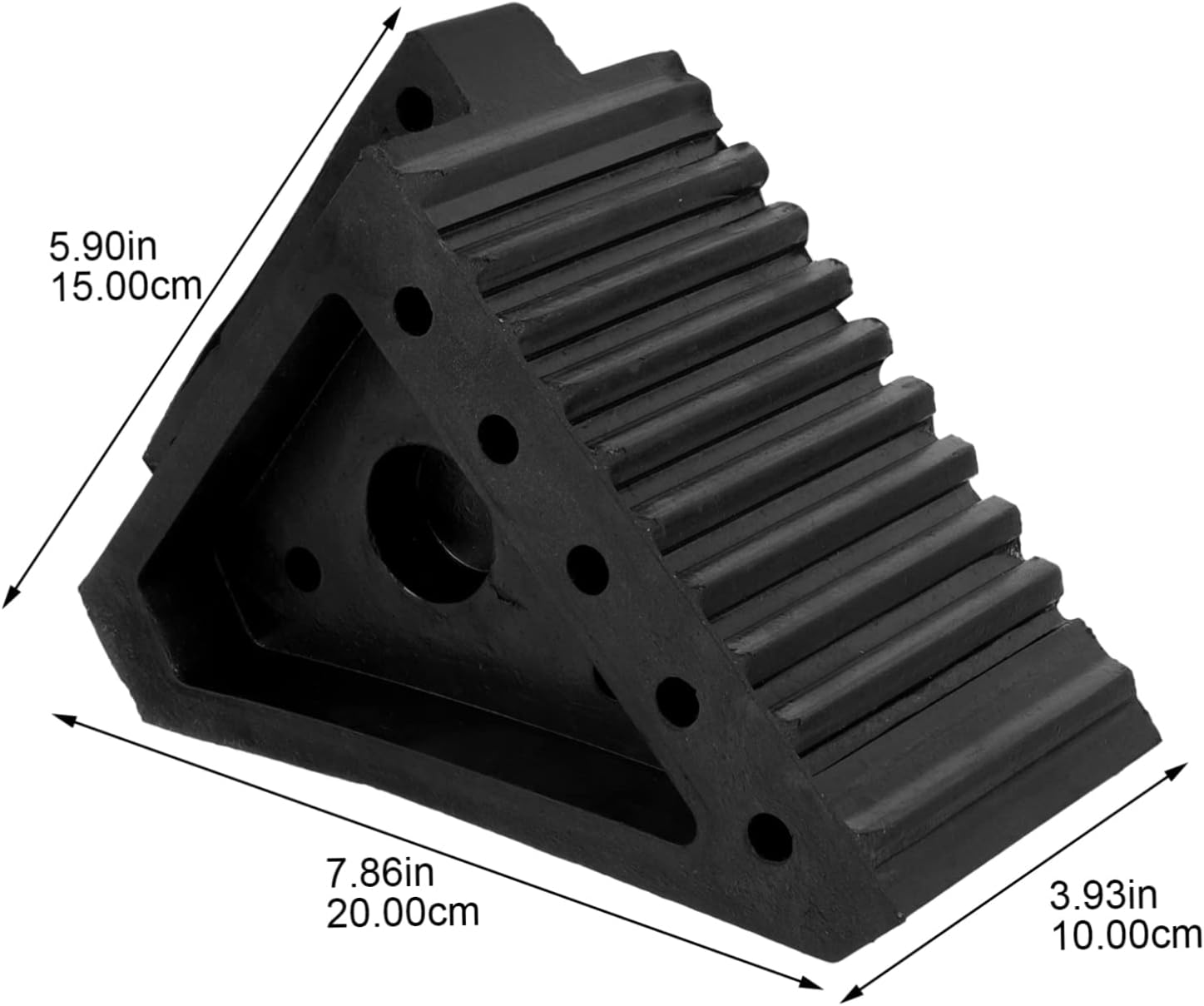 BCOATH Heavy Duty Rubber Wheel Slip Stopper for Trailer Tyre Block Prevents Sliding Slopes Folding Wheel Chocks for Car Accessories image number 1