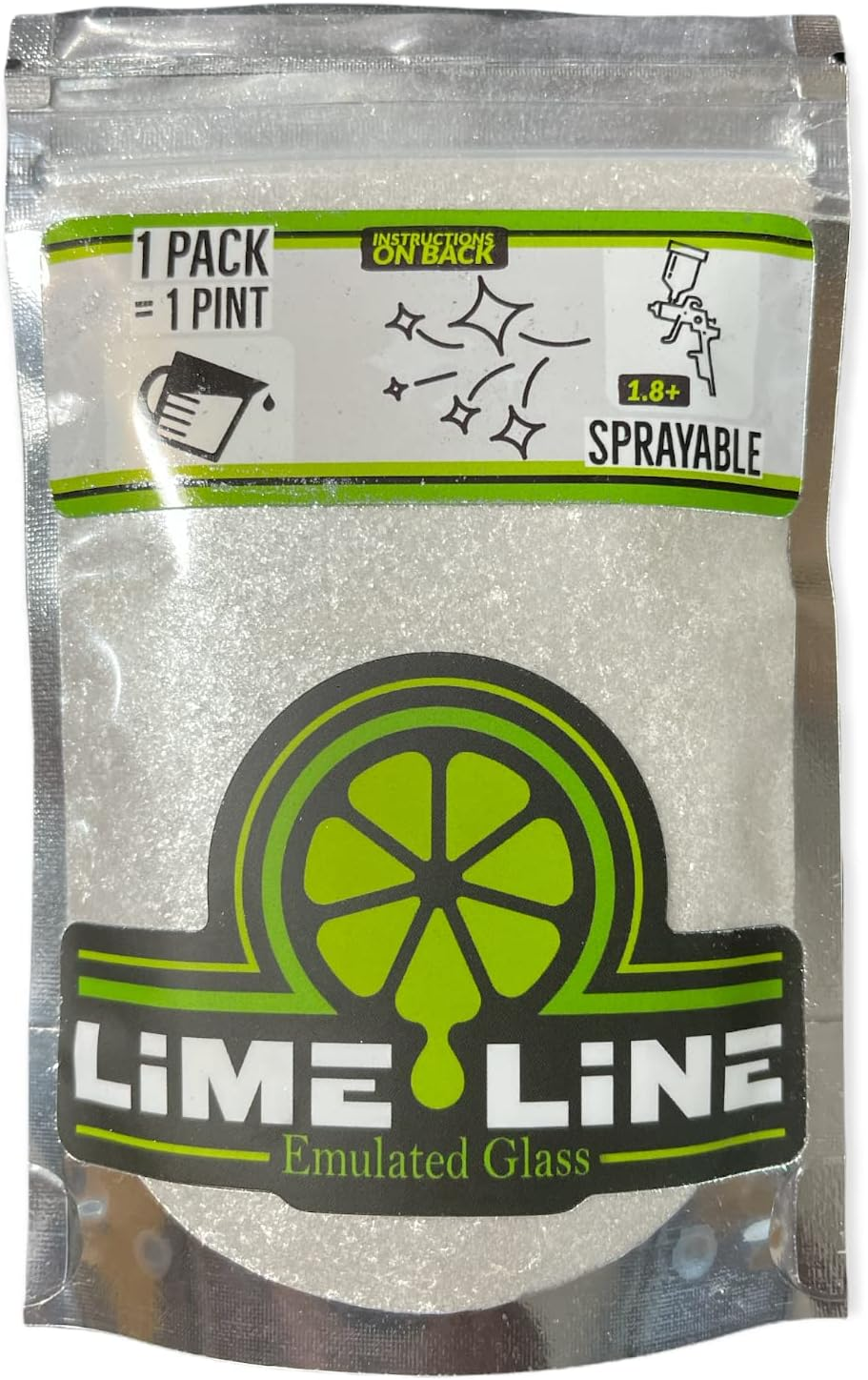 Lime Line Crushed Glass Metal Flake for Custom Paint