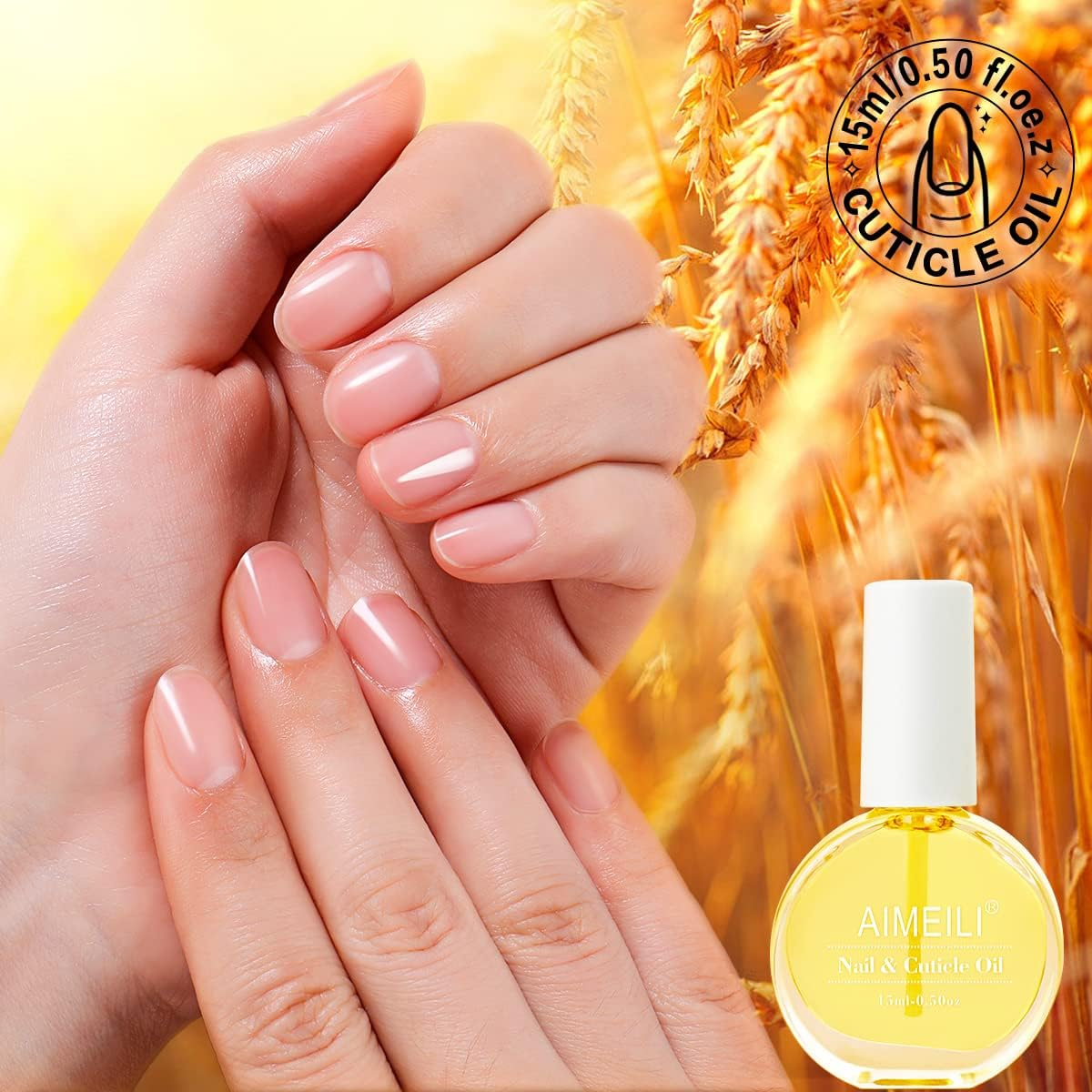 AIMEILI Nail Cuticle Oil 15 Ml, Nail Care Oil for Fingernails Care for Nails and Cuticles Skin Nail Oil Cuticle Oil image number 4
