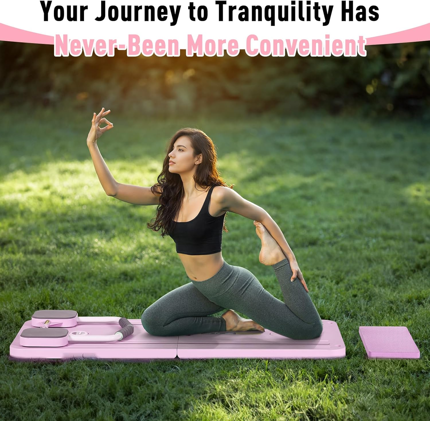 RED HARE Premium Foldable Pilates Reformer Set for Home and Gym, Upgrade Multi-Purpose Pilates Board with a Timer, Professional Abs Trainer Machine in Home Gym image number 3