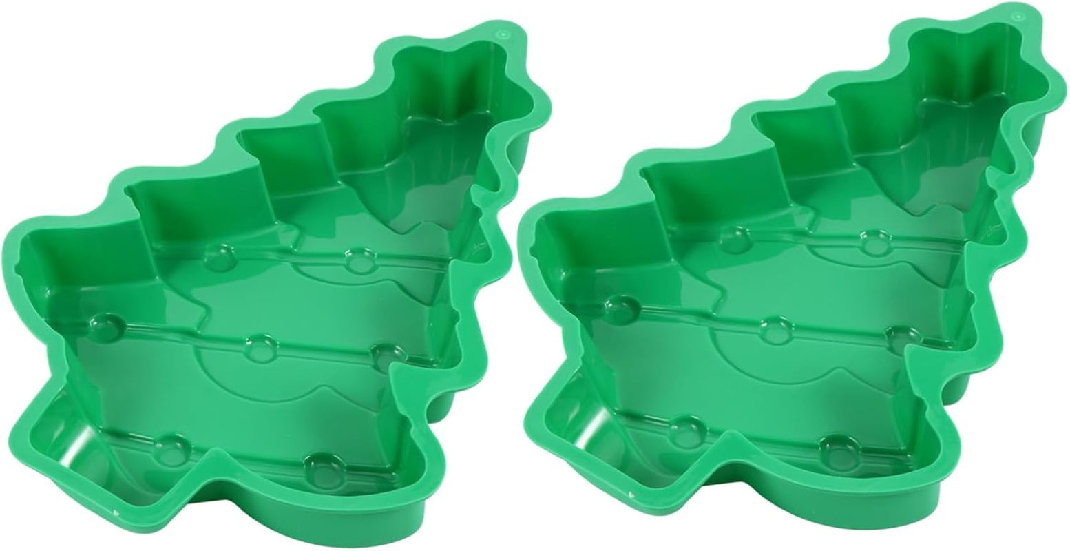 2Pcs Silicone Cake Baking Pan Trays for Oven Cartoon Design Baking Tool Food-Grade Material Easy Clean Store Random Color image number 5