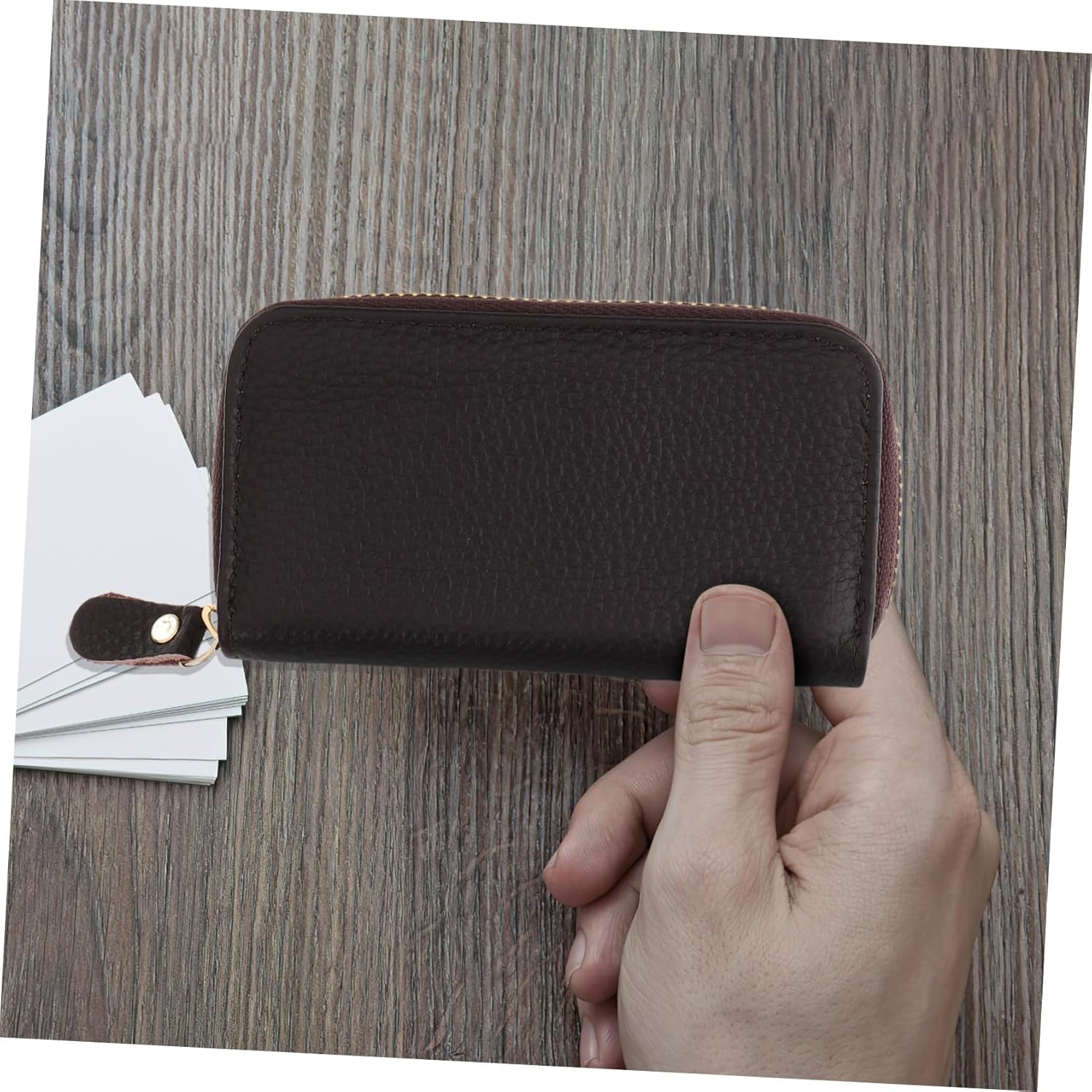 Large Capacity Key Bag Zipper Key Bag for Home and Travel Keyring Carabiner and Small Card Wallet Woman Function image number 2