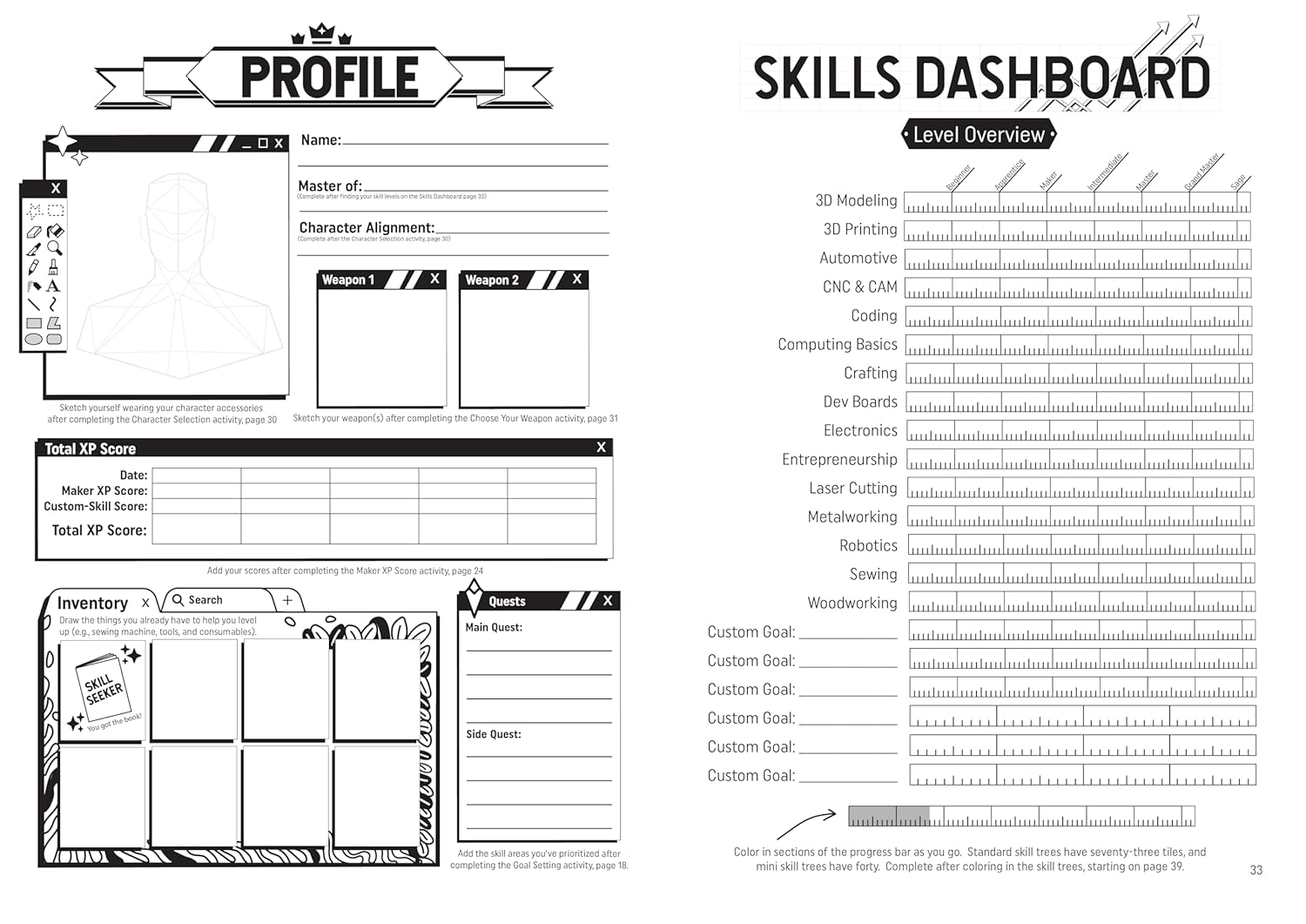 Skill Seeker: Maker Edition: a Practical Way to Track Your Growth and Level up Your Maker Skills image number 1