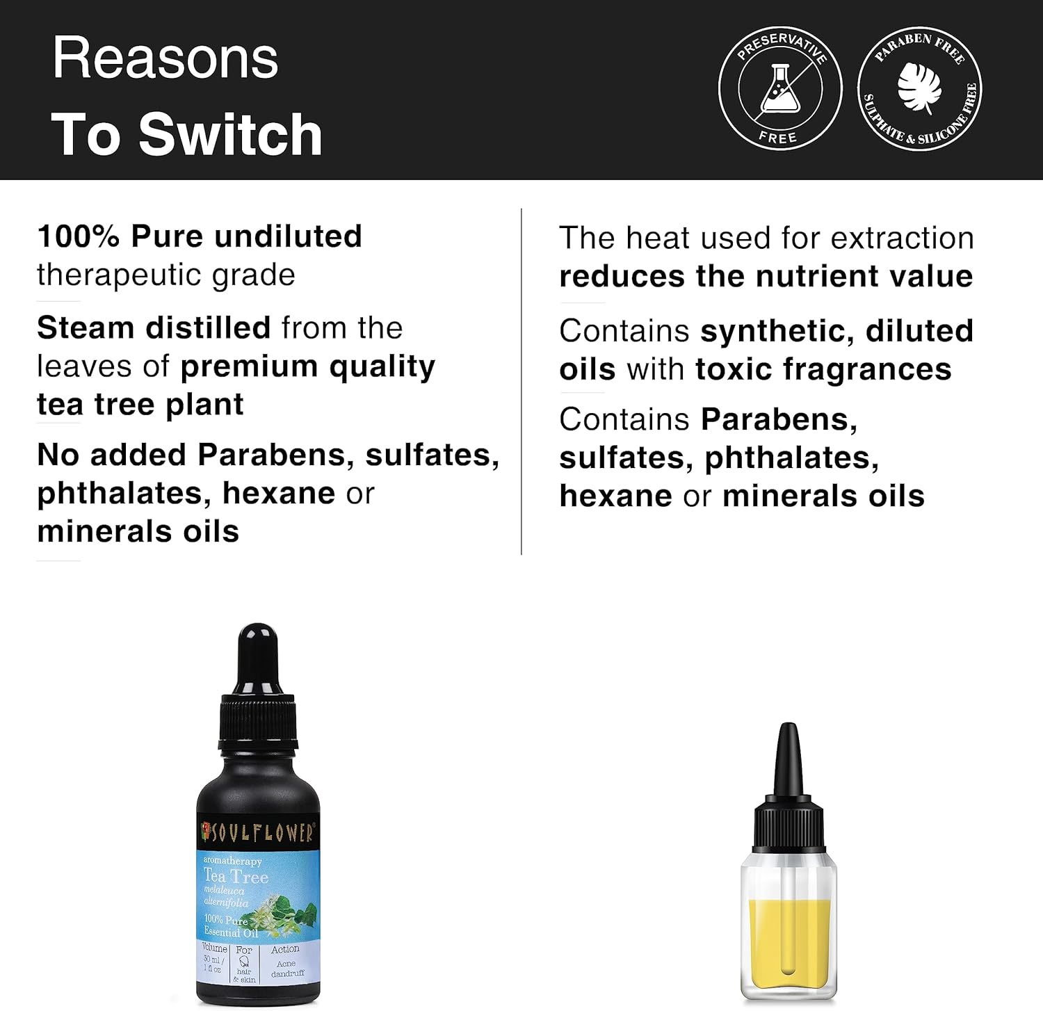 Soulflower Organic Tea Tree Essential Oil, Helps in Dandruff and Acne - 100% Pure, Natural, Organic, Cruelty-Free, Undiluted - 1 Fl Oz / 30Ml image number 5