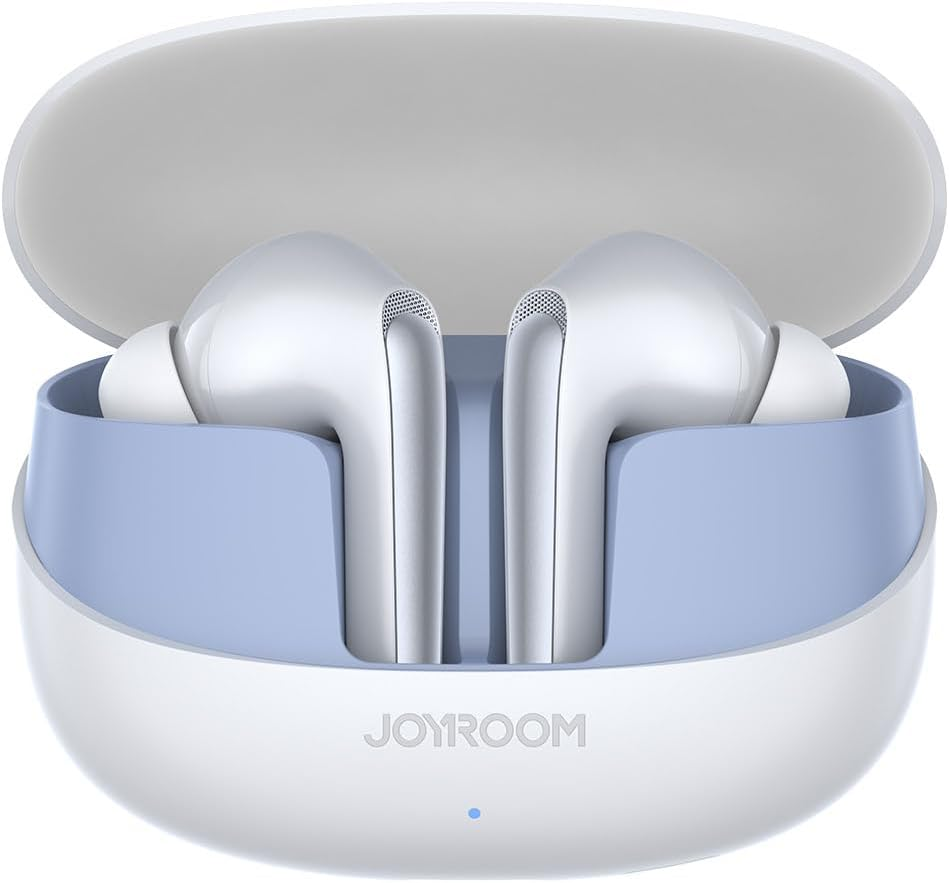 JOYROOM FN2 Funpods 4-Mic ENC Earbuds, EQ, Bluetooth 5.4, ANC Noise Cancellation - White image number 5