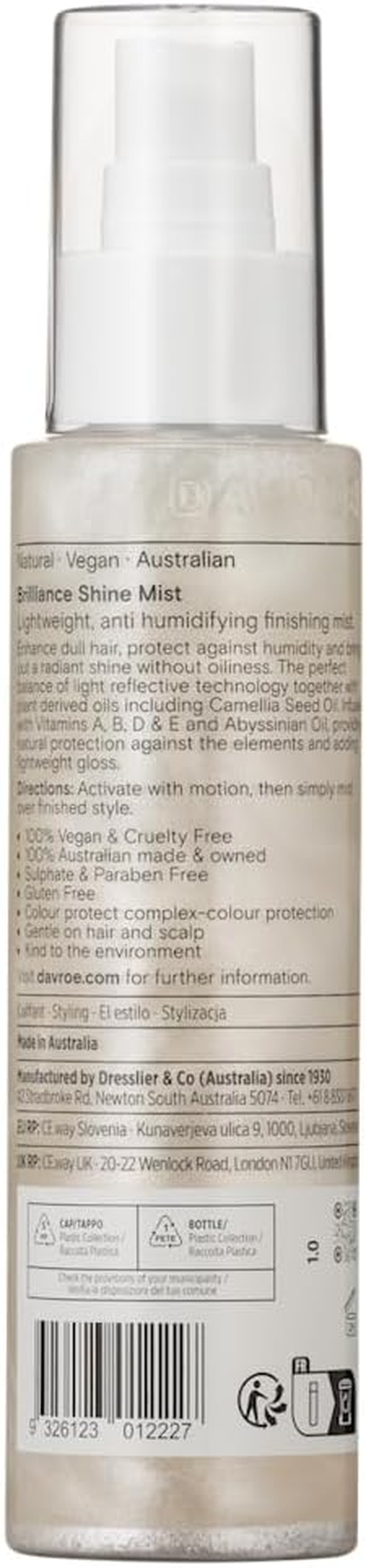 Davroe Brilliance Shine Hair Mist 125 Ml