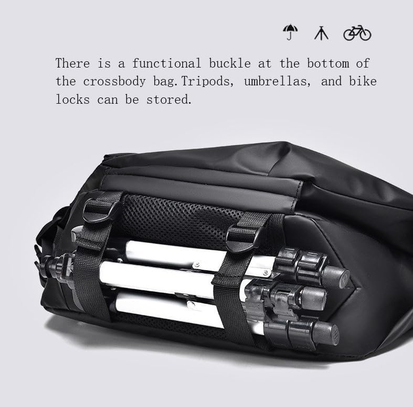 Trendy Montage Crossbody Bags for Wen Women, Upgrade Buckle Hiking Daypack, Waterproof Sling Chest Bag Backpack image number 4