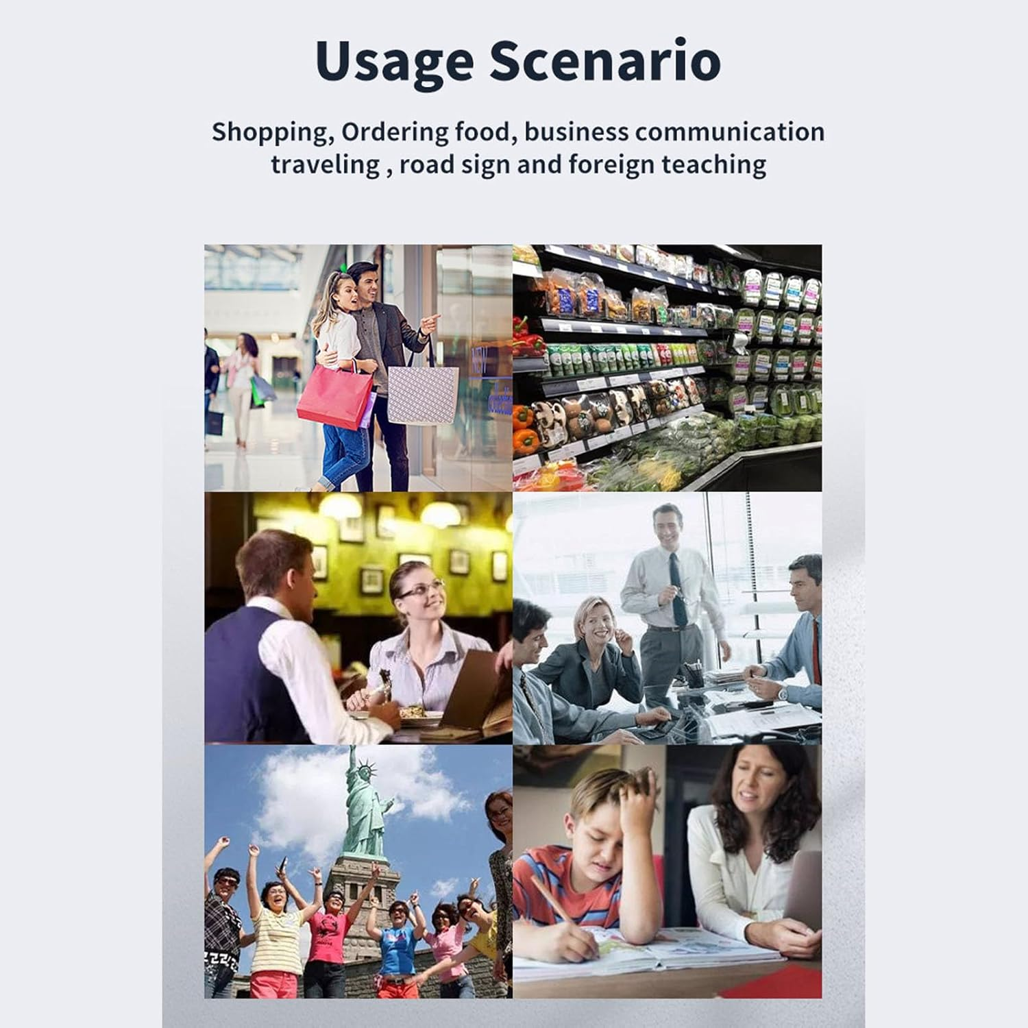 Scan Reader Pen, Recording Function Supported ABS Shell Multifunctional Wide Application Massive English Word Thesaurus Smart Voice Translator Pen for Homework (Blue) image number 6