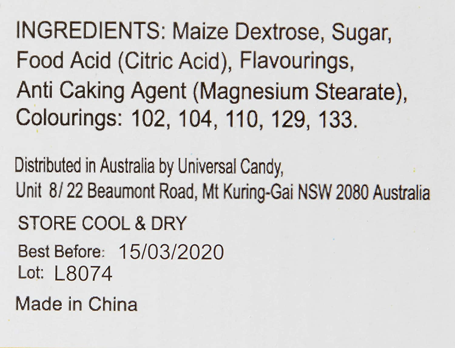 Universal Candy Triple Dippers Sherbet Candy, 24 X 42.5 Grams