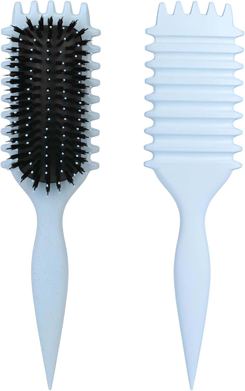 New Curly Hair Brush, 2025 Newest Brush Less Pulling Styling Brush for Men and Women, Curl Brush,Boar Bristle Hair Brush Styling Brush for Detangling (Blue)
