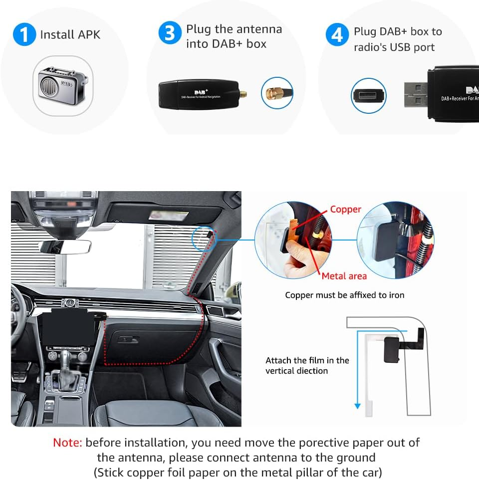 Car DAB+ Box Receiver Android Digital Radio Tuner Adapter Transmission Dab + Car Stereo Head Unit image number 1